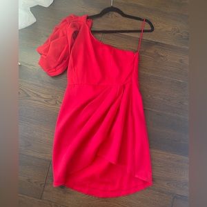 Red cocktail dress